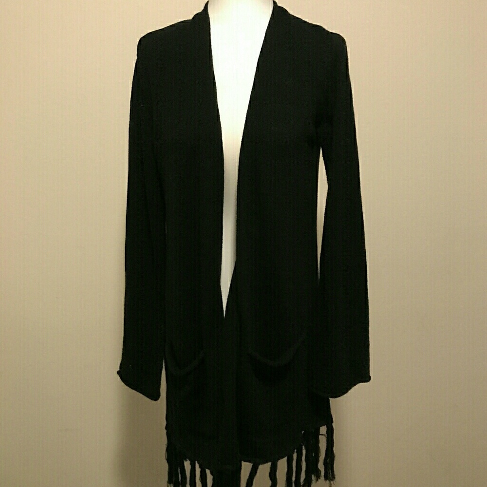 Lucky Brand long black shrug